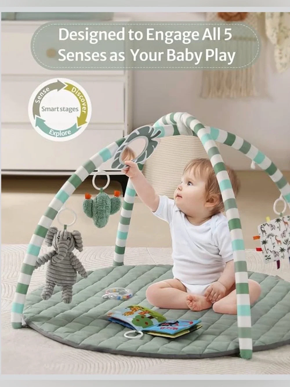 NWT - Blissful Diary - Baby play mat - Sage